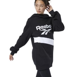 Reebok Classic Vector Hooded Kleid Damen - Schwarz - DE 405-PHG